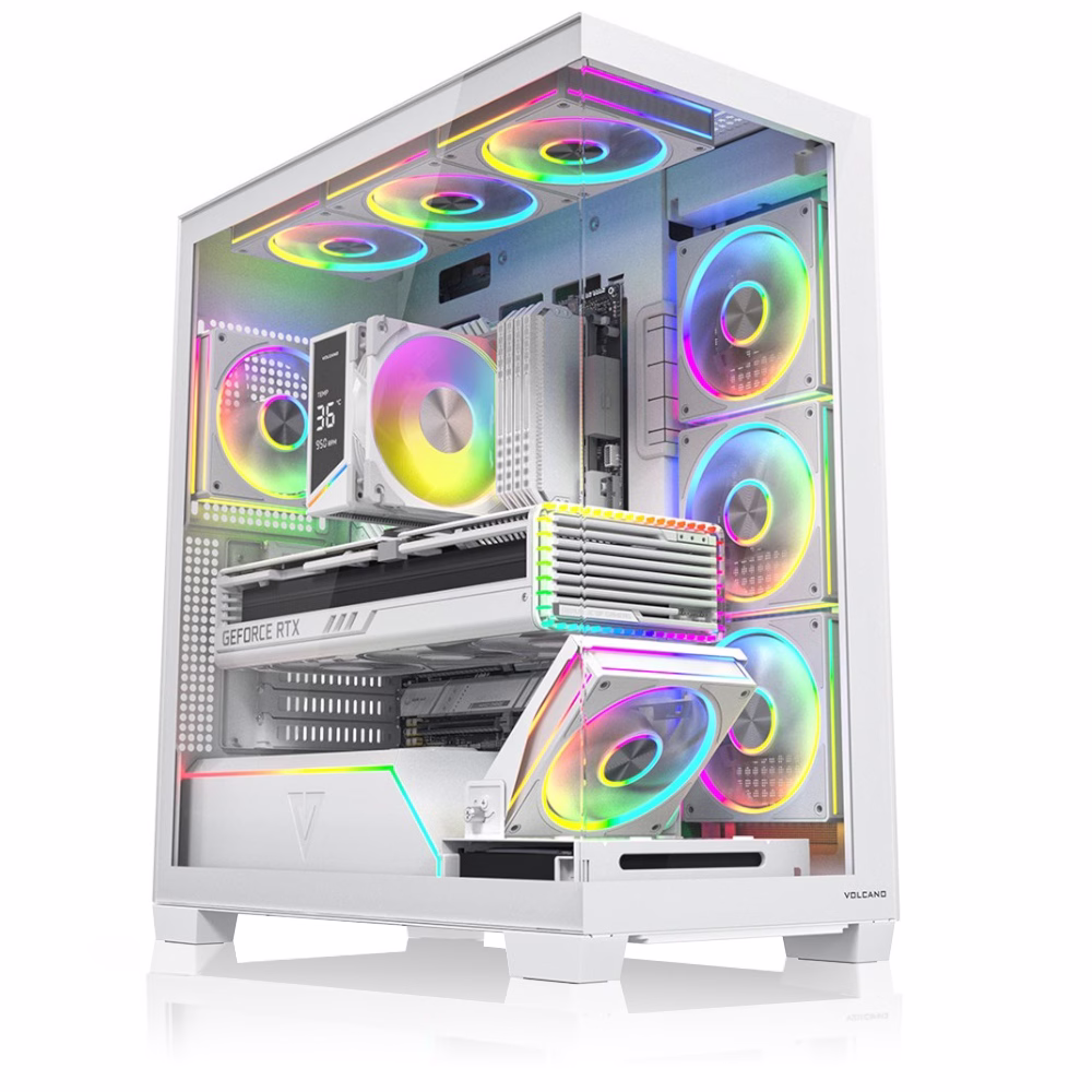 Biały komputer ATLAS przygotowany do użycia od razu po podłączeniu