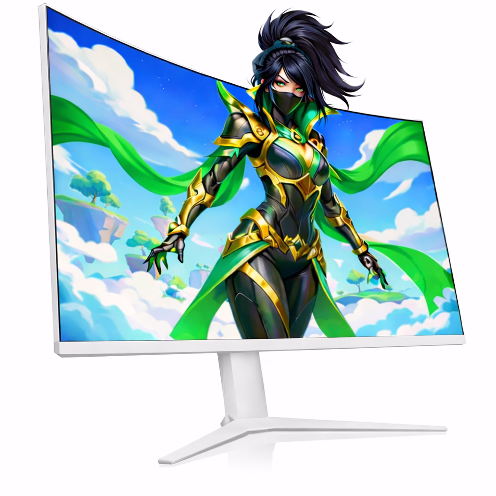 Zestaw ATLAS White z monitorem gotowy do użycia