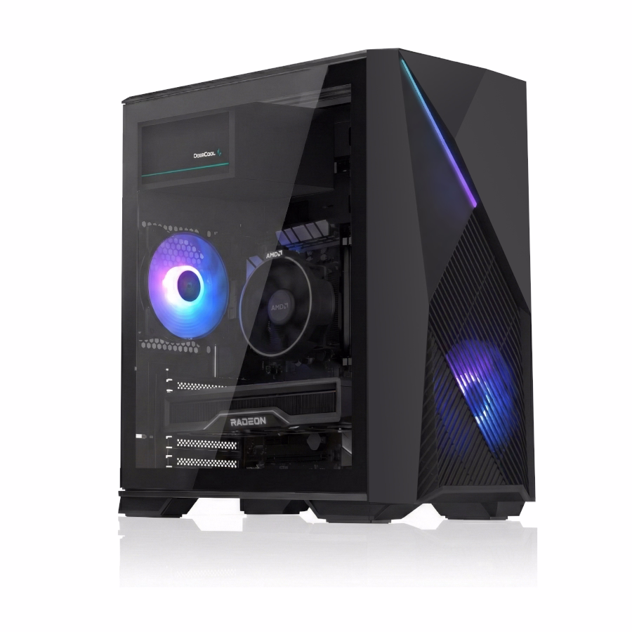 Komputer AERO z procesorem AMD Ryzen i kartą Radeon przygotowany do gier