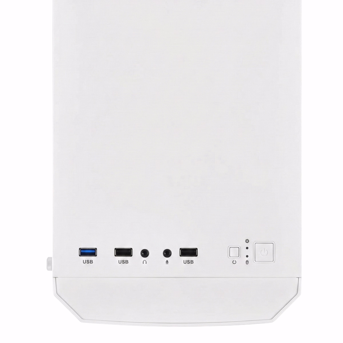 Górny panel obudowy komputera POLAR z portami i przyciskami