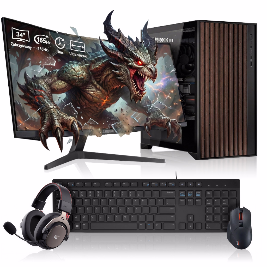 Zestaw komputerowy ZEN z monitorem gotowy do rozpoczęcia pracy