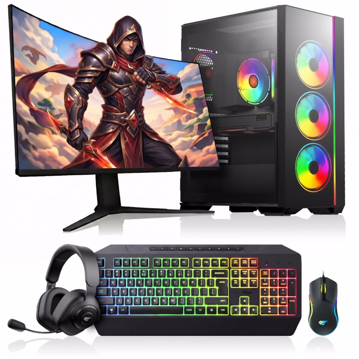 Kompletny zestaw komputerowy gotowy do pracy i grania