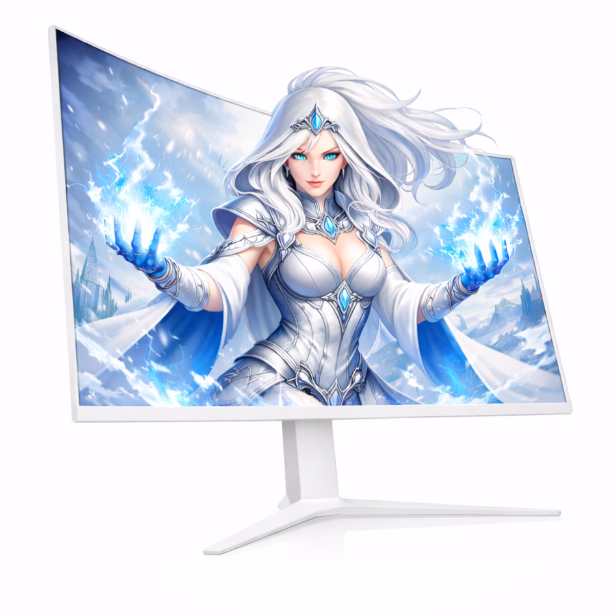 Monitor do pracy i grania wykorzystywany w zestawie WHITE FURY